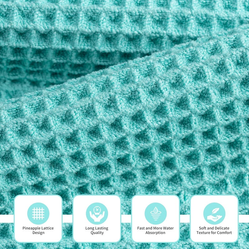 MICROFI New Microfiber Waffle Bath Towels, 3 Pieces, Oversized, Soft, Absorbent, Fast Drying, Lint Free, Includes Bath, Face and Hand Towels - Image 2